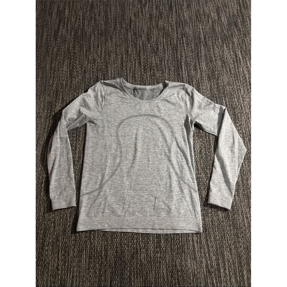 Lululemon Swiftly Tech Long Sleeve Breeze *Relaxed Fit Slate White Size 8
